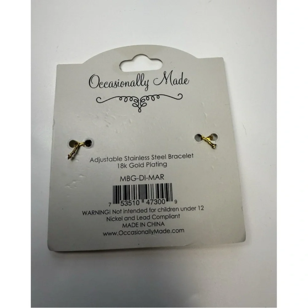 Occasionally Made Maternity Due In March Gold Tone Cuff Bracelet New